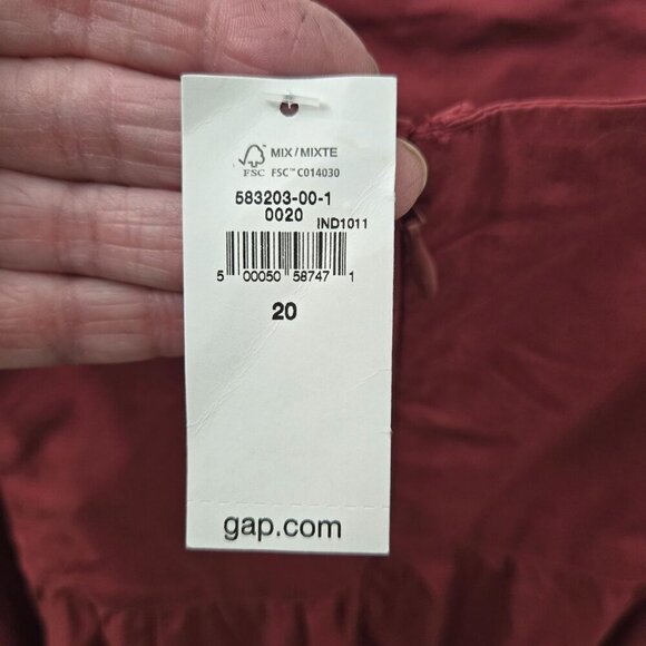 Gap Cami Tiered Dress Womens Size 20 Red Clay Boho Cottagecore Spaghetti Straps - Picture 7 of 12
